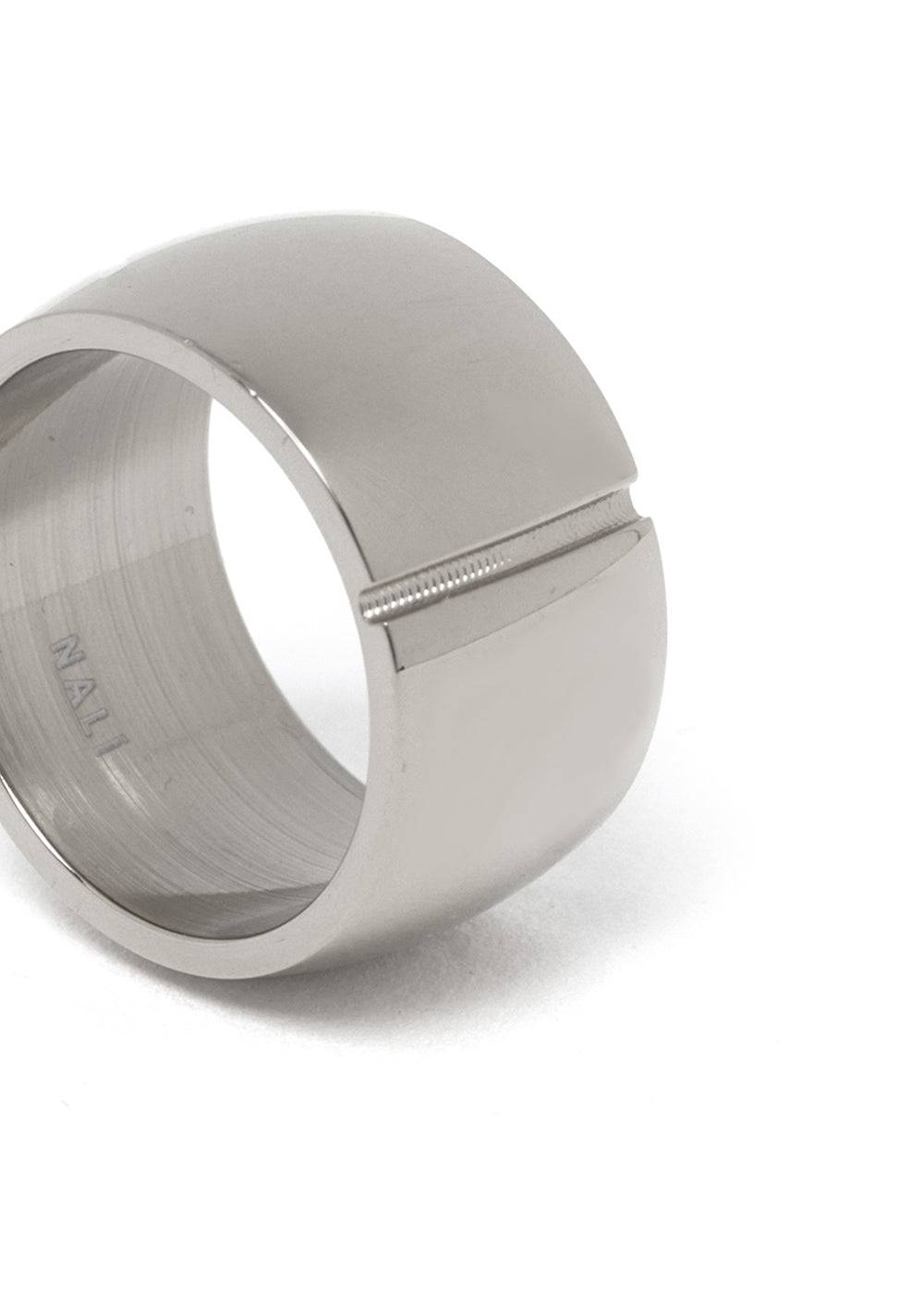 Nalí RAYA DOUBLE RIGID RING IN SILVER STAINLESS STEEL Qualità Garantita