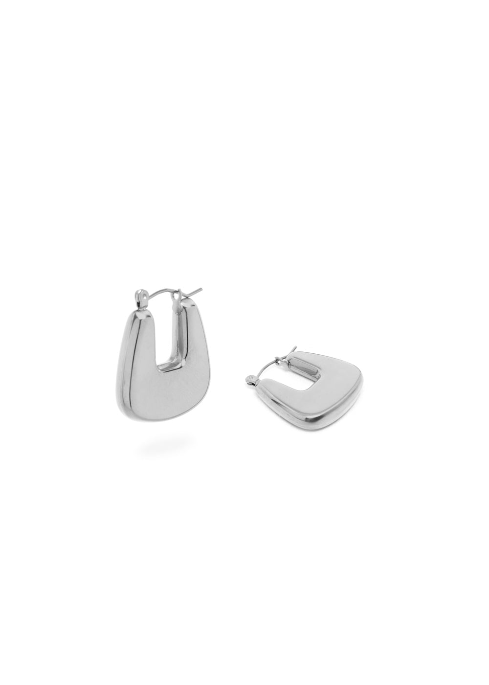 Nalí SQUARE ULA SILVER EARRINGS IN STAINLESS STEEL Affare Del Giorno