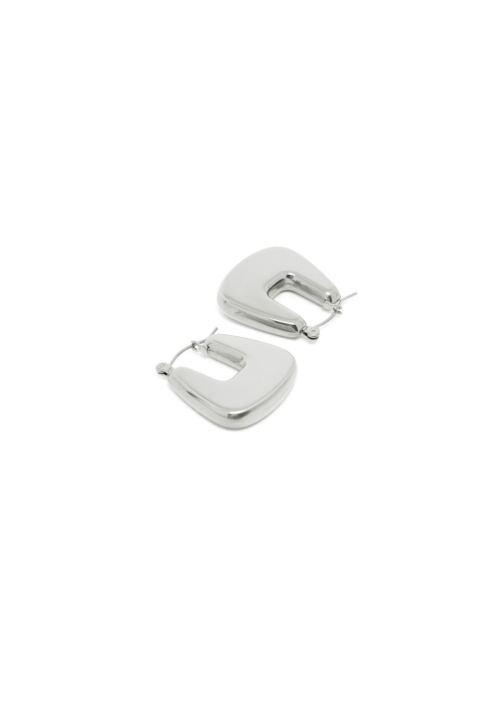 Nalí SQUARE ULA SILVER EARRINGS IN STAINLESS STEEL Affare Del Giorno