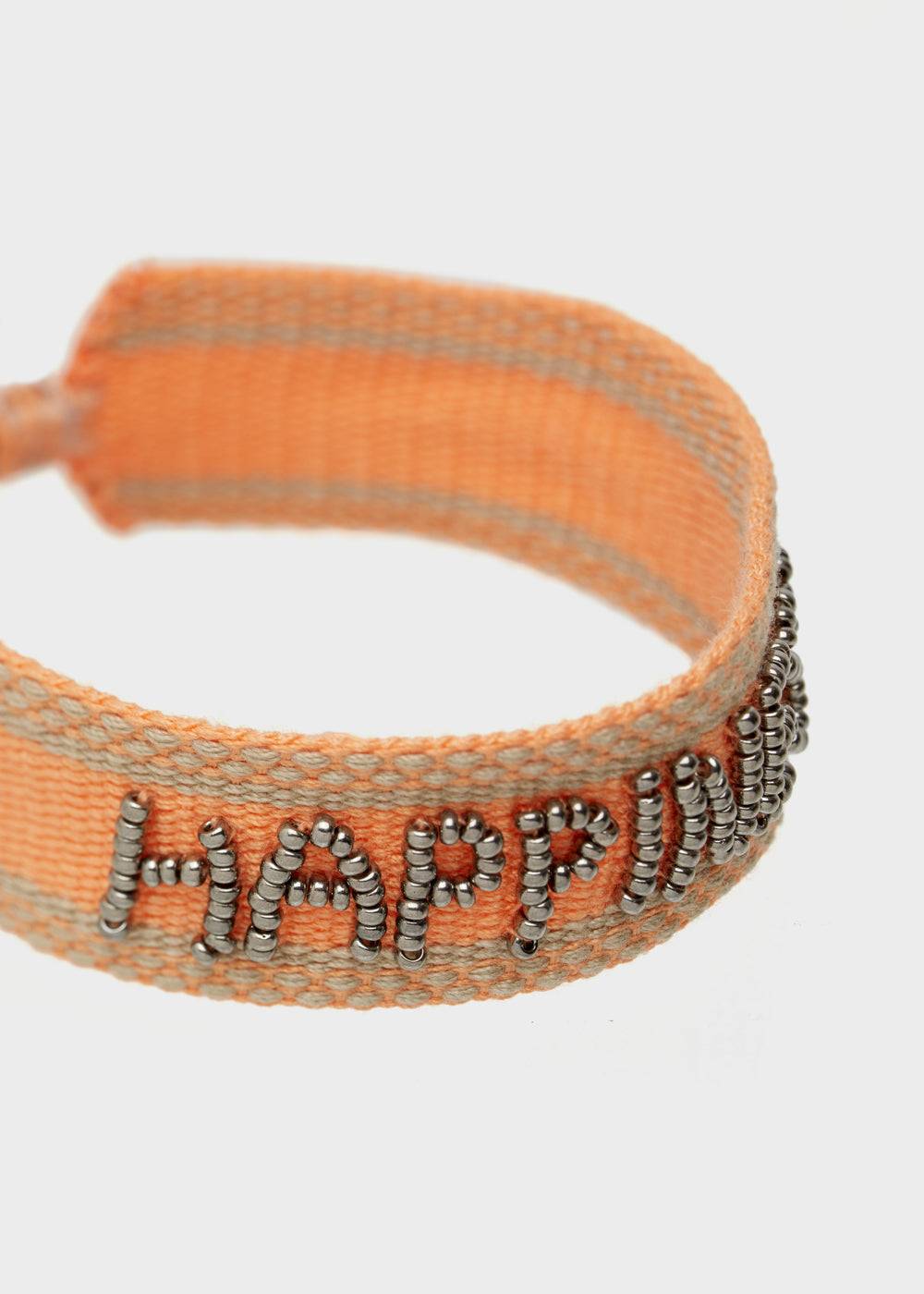 Nalí GIOIA FABRIC BRACELET WITH BEADS ORANGE In Vendita