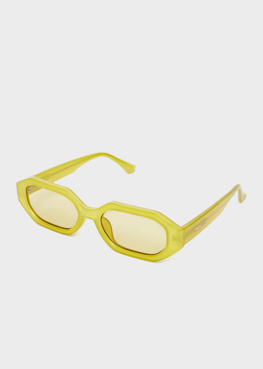 Nalí FLAVIA RECTANGULAR LIME GREEN SUNGLASSES Saldi