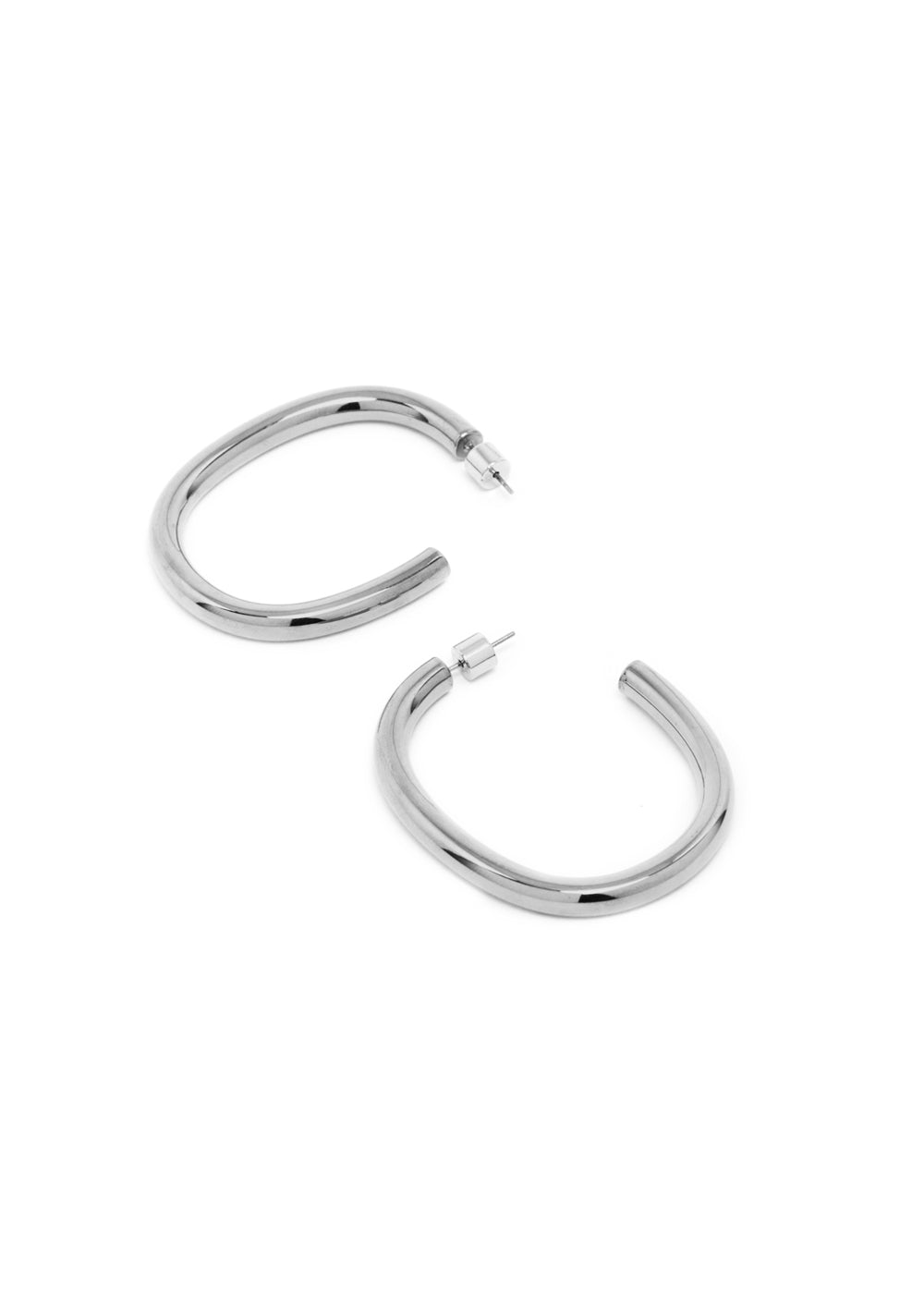 Nalí EARRINGS NINA HALF-HOOP SILVER COLOR Saldi Di Fabbrica