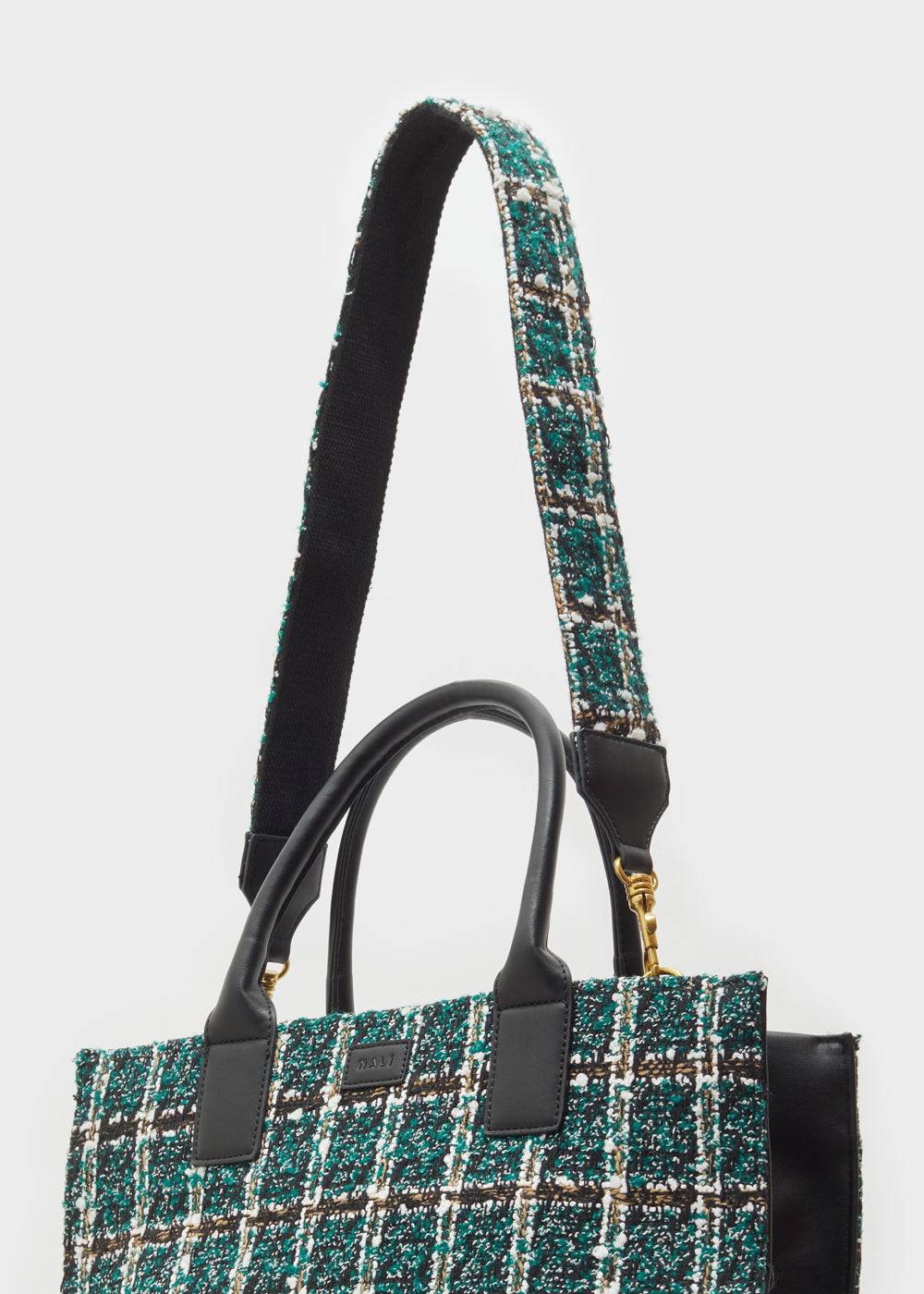 Nalí ALMA STRAP W/ GREEN CHECK FABRIC Moda
