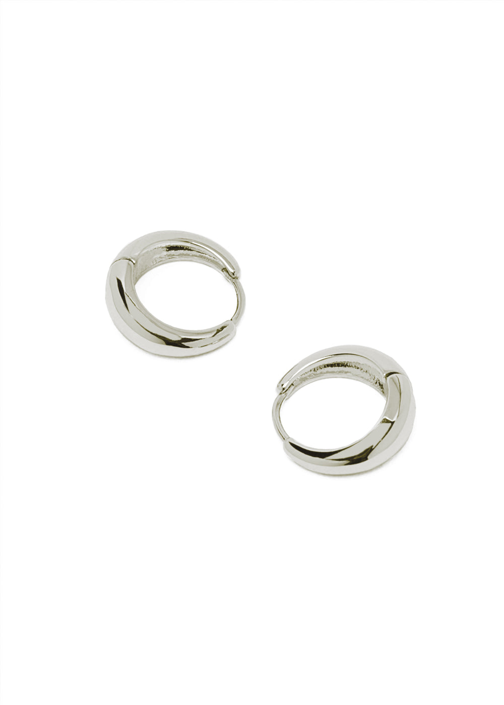 Nalí IVY SMALL SILVER HOOP EARRINGS STAIN. STEEL Italy