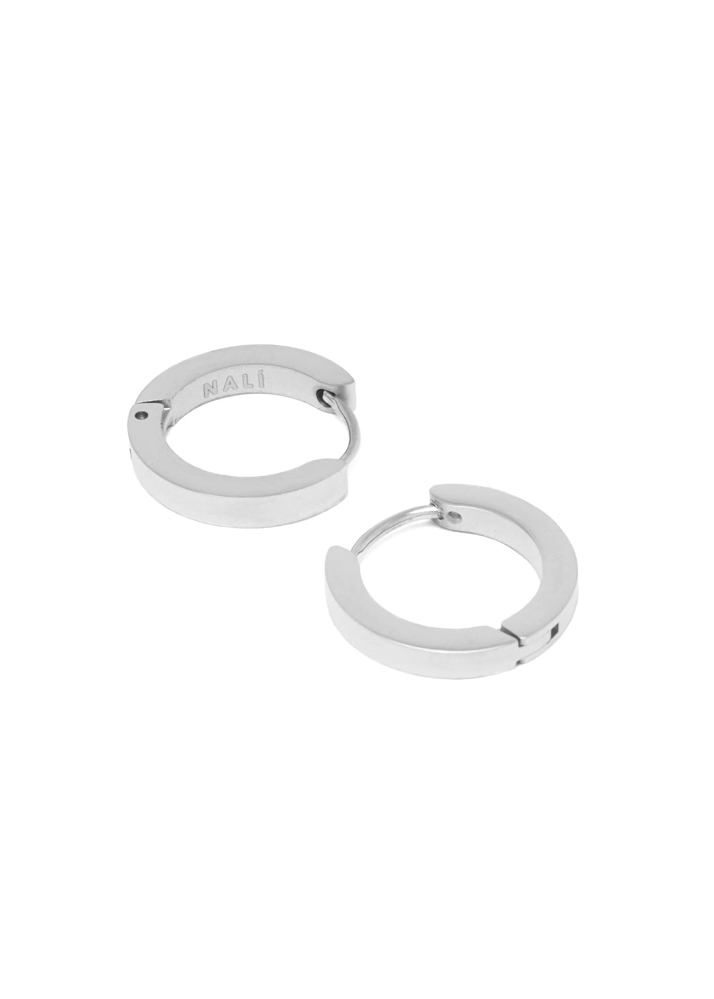 Nalí POLLY SILVER SMALL HOOP EARRINGS STAIN. STEEL Qualità