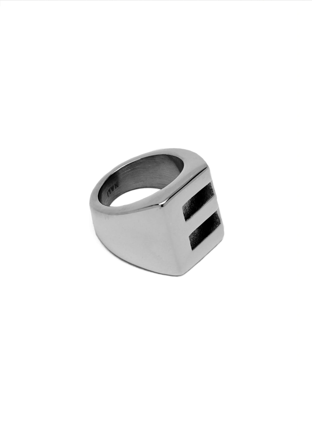 Nalí CHUNKY SILVER RING LETTER SIZE II + LETTERS In Vendita