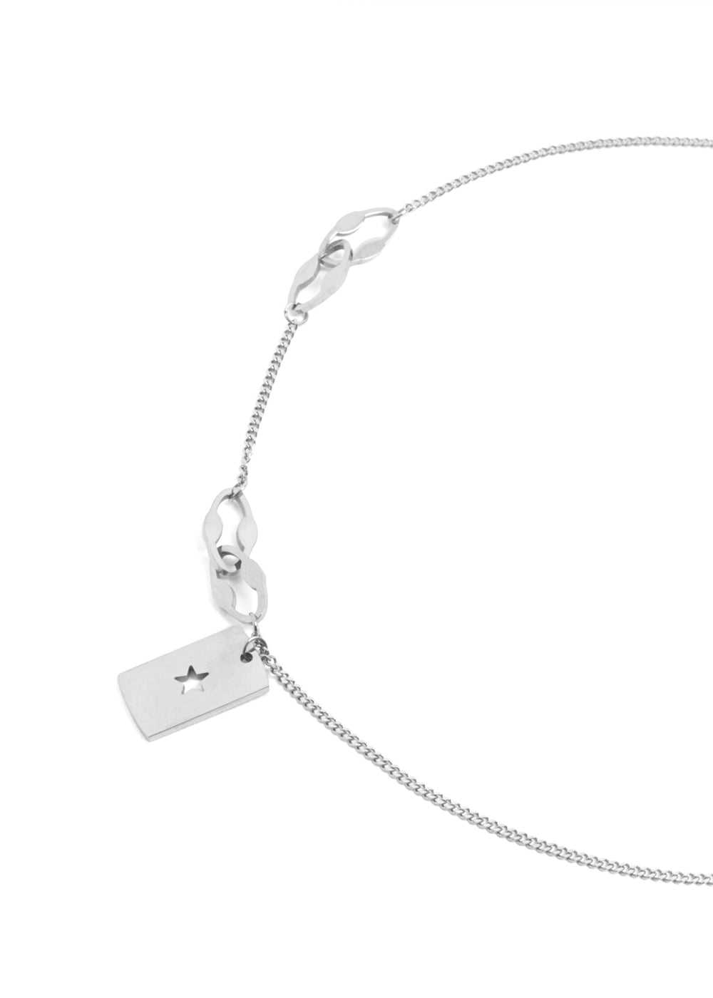 Nalí MEDAL STAINLESS STEEL NECKLACE WITH SILVER STAR Vendite Flash
