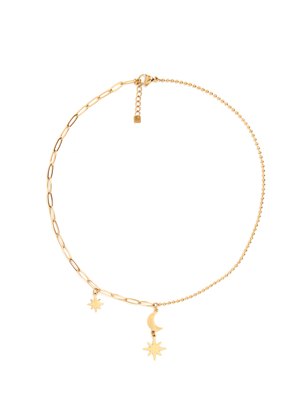 Nalí 14KT GOLD PLATED STARS AND MOON PENDANT NECKLACE Negozio