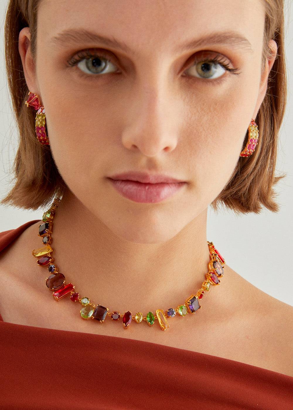 Nalí FRANCINE NECKLACE W/ STONES + COLORS Negozio online di fabbrica