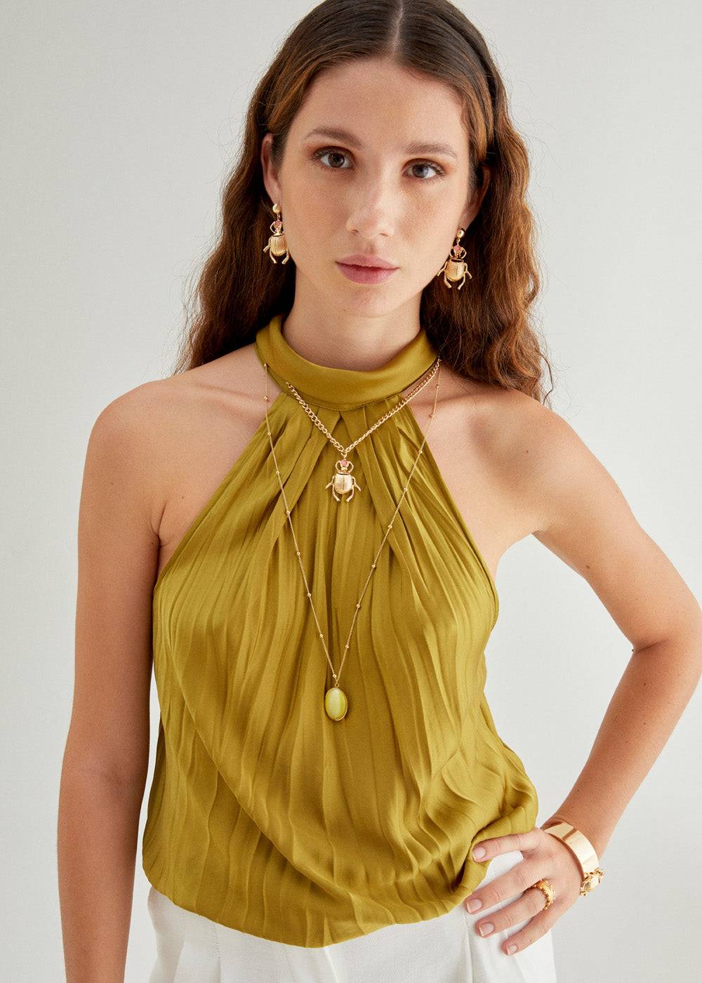Nalí 14KT GOLD PLA. S. STEEL OPAL NECKLACE + COLORS Cyber Monday