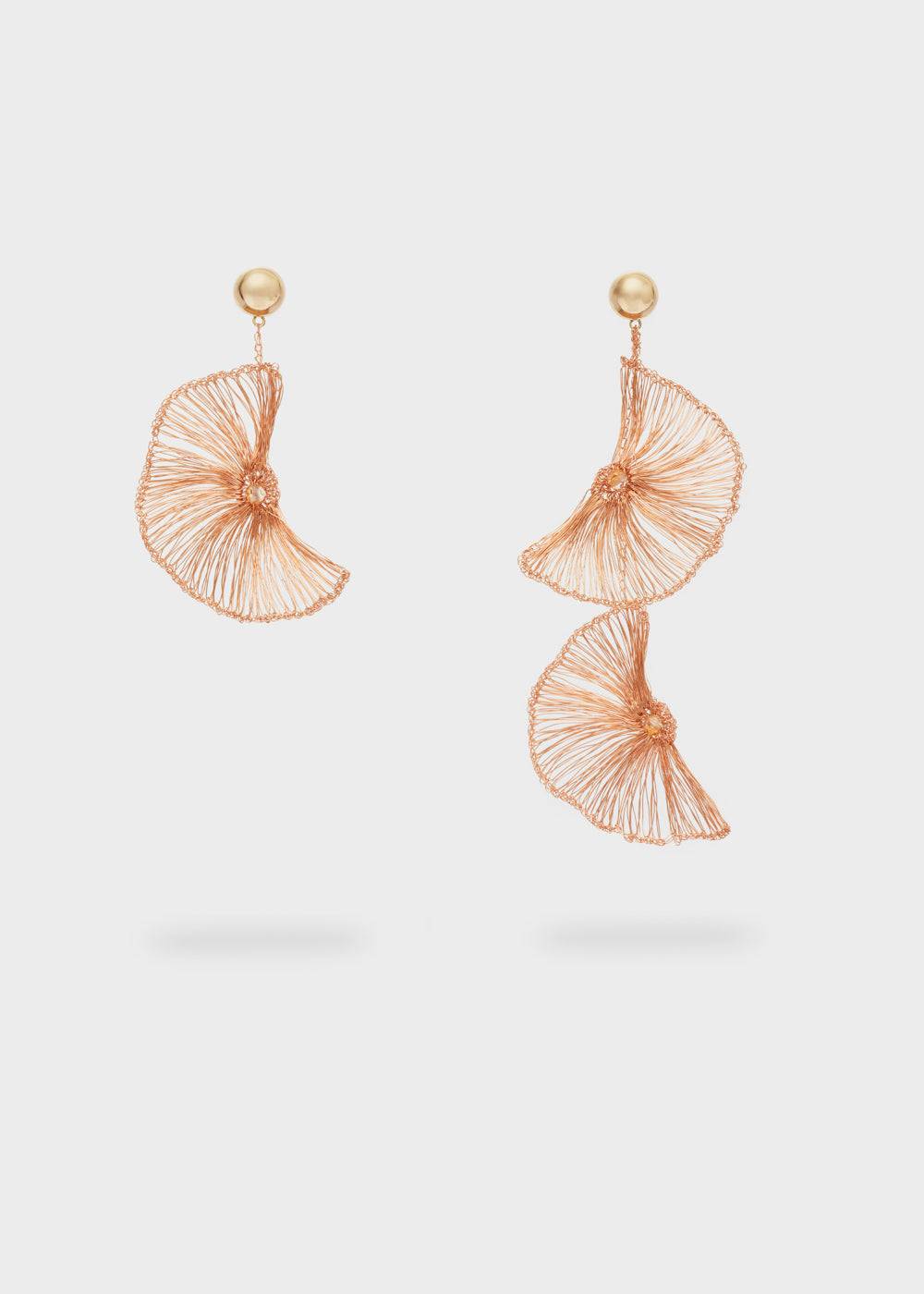 Nalí FLOWER EARRINGS IN COPPER WIRE + COLORS Offerta natalizia