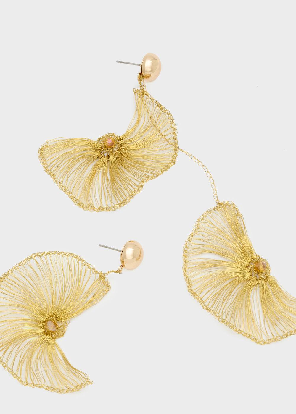 Nalí LEAF EARRINGS IN COPPER WIRE + COLORS Offerta Pasqua