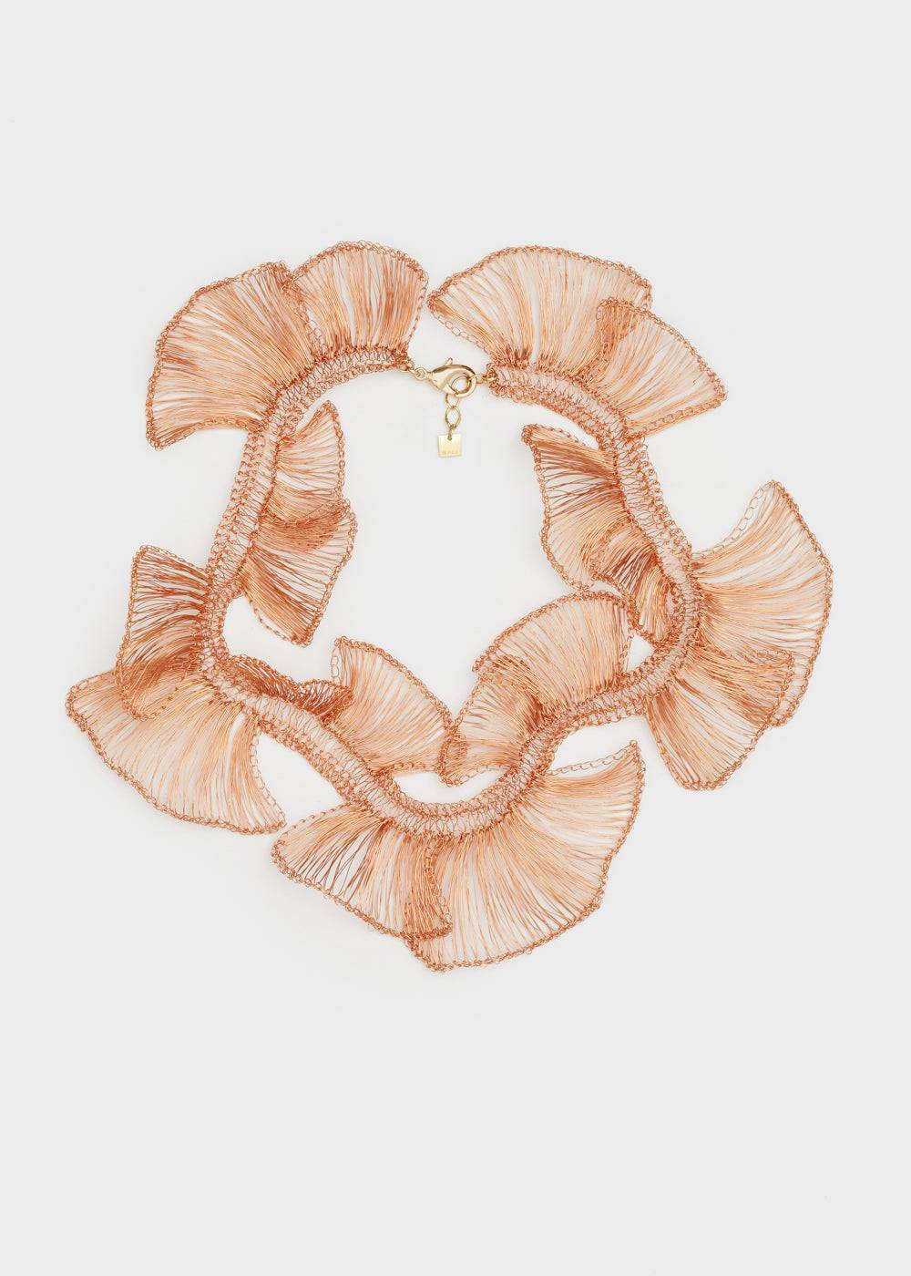 Nalí LEAF NECKLACE IN COPPER WIRE + COLORS Offerta Giorno del Papà