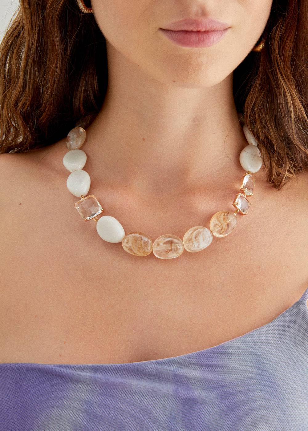 Nalí VENICE NECKLACE IN RESIN + COLORS Latest fashion