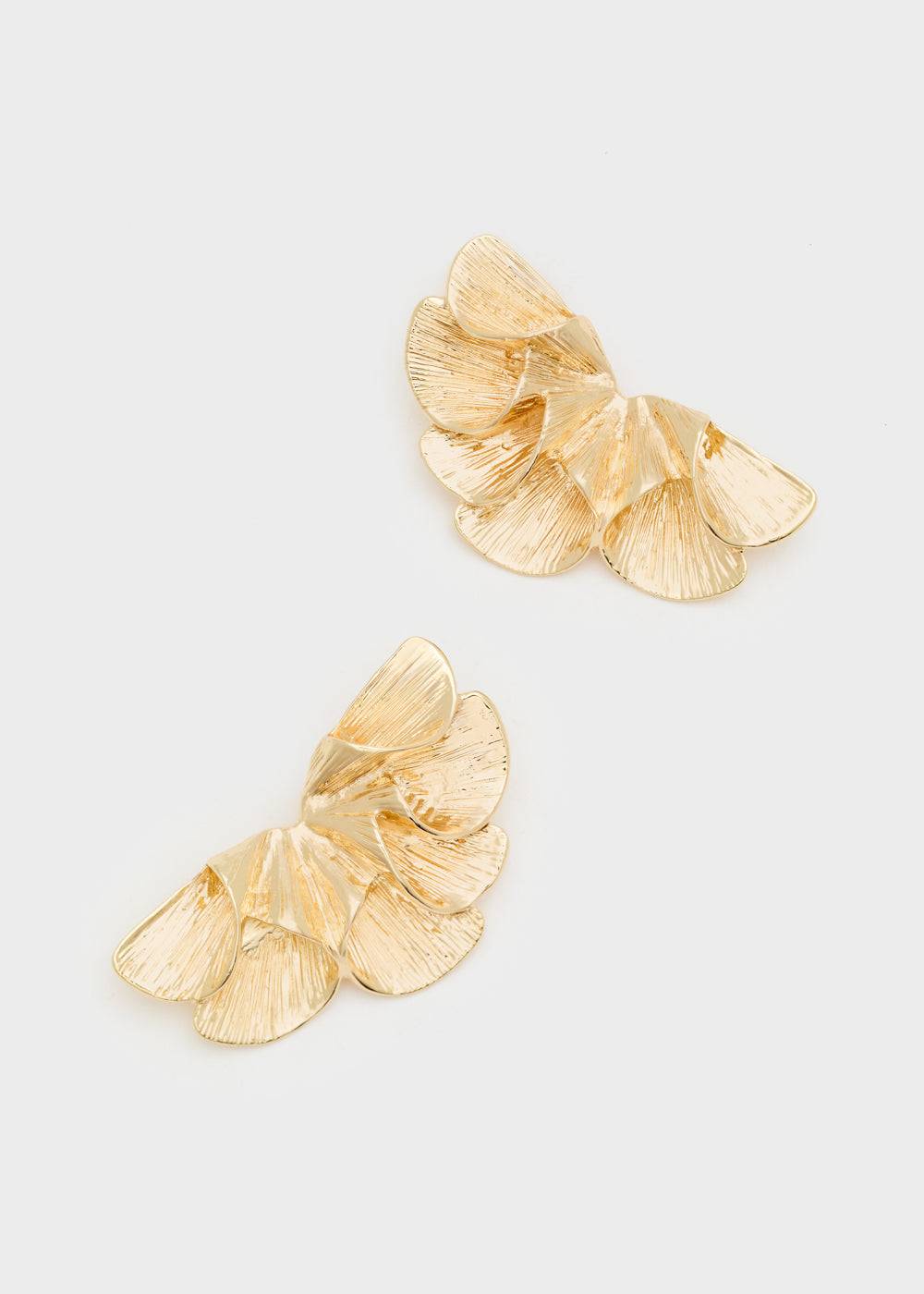 Nalí LOBE OVER. EARRINGS GOLD PLISSE Nuovi prodotti