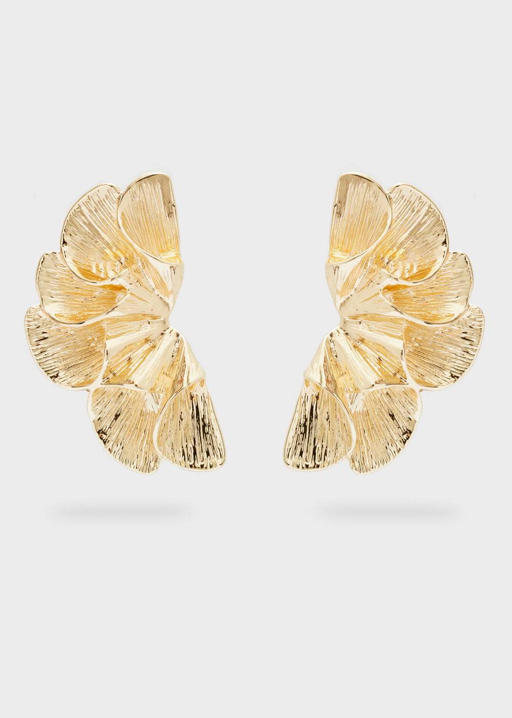 Nalí LOBE OVER. EARRINGS GOLD PLISSE Nuovi prodotti