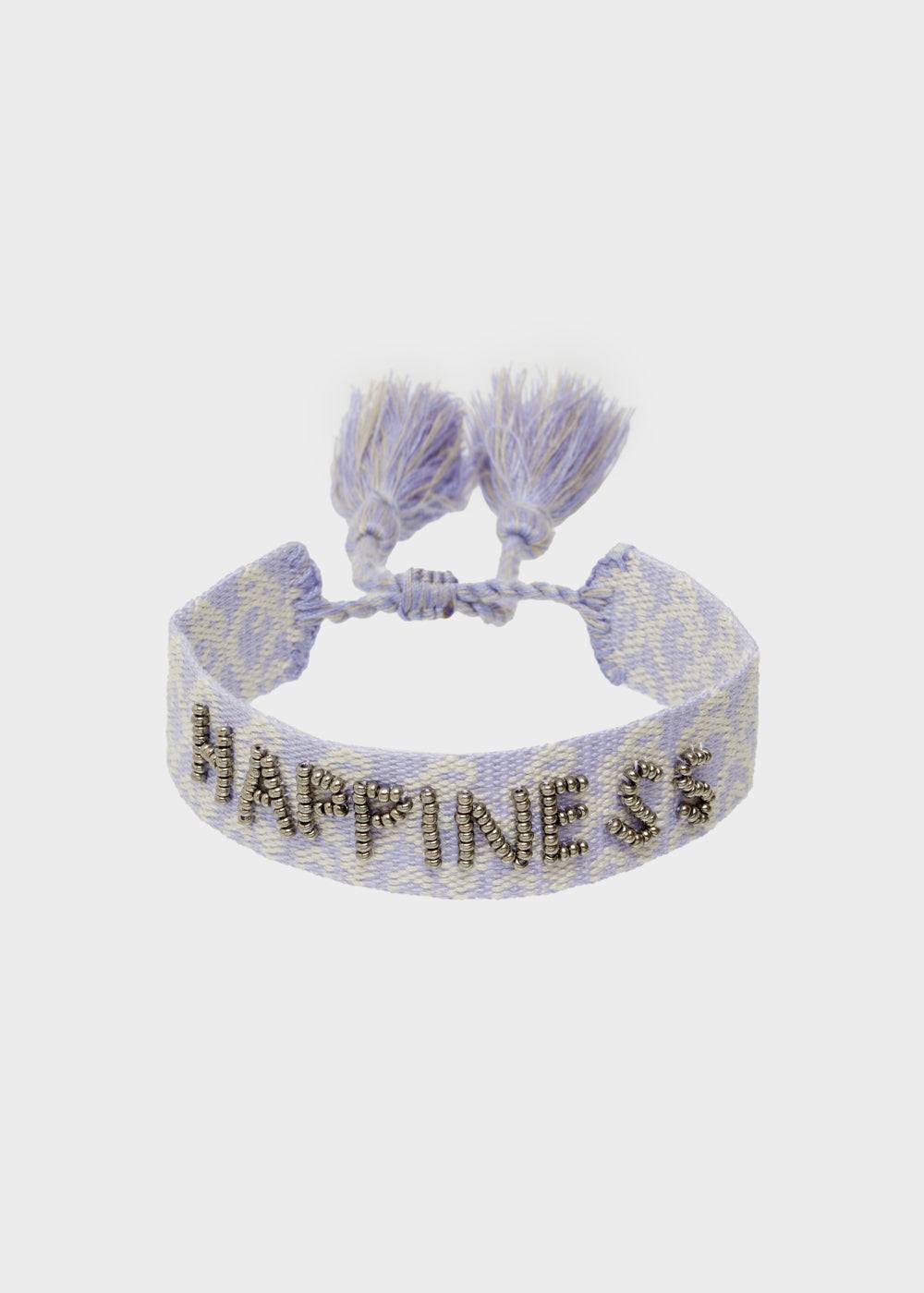Nalí GIOIA FABRIC BRACELET WITH BEADS LILAC Enormi risparmi