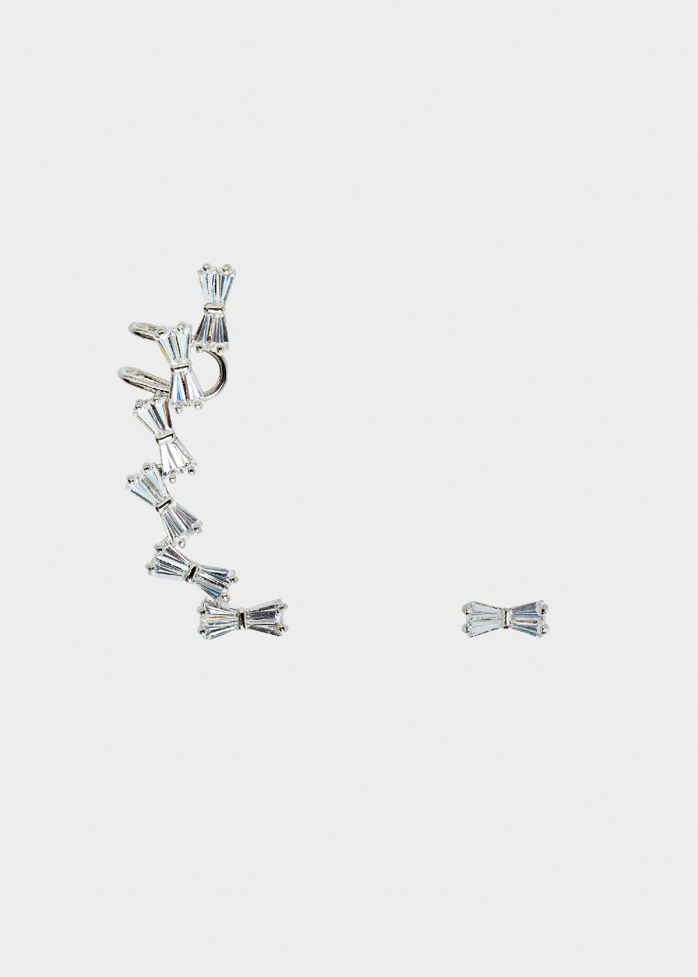 Nalí FRAN EARCUFF SET IN SILVER W/ ZIRCONS Prezzo basso