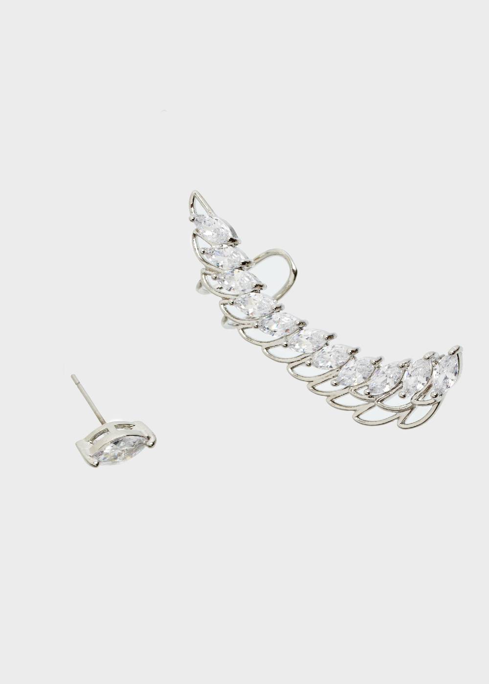 Nalí TESS EARCUFF SET IN SILVER W/ ZIRCONS Super Saving Price