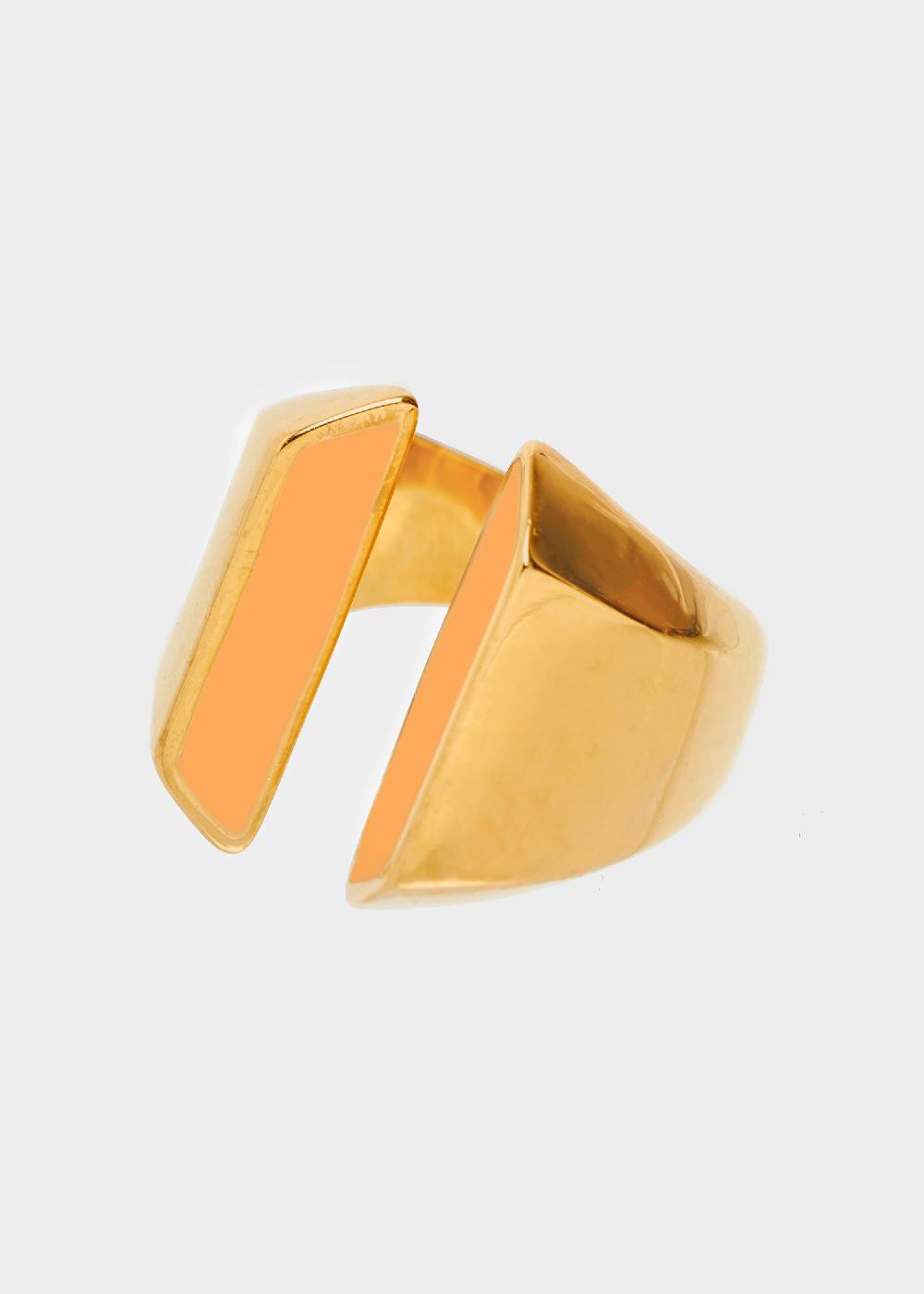 Nalí STAIN. STEEL ARYS ENAMEL RING IN ORANGE Offerta settimanale