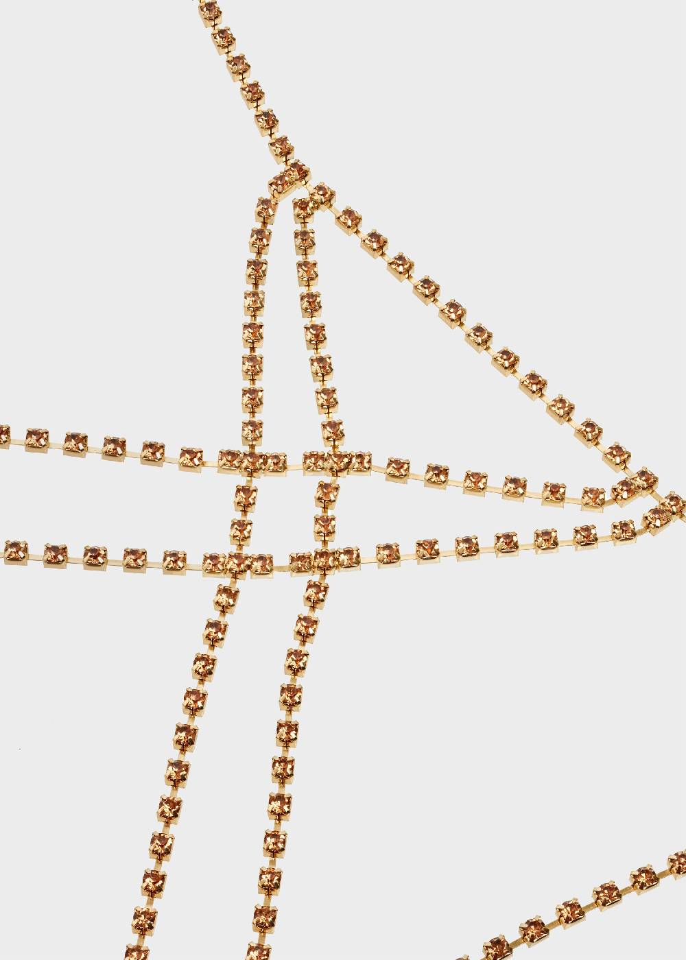Nalí BODYCHAIN IN GOLD WITH CRYSTALS Ultimi tre giorni