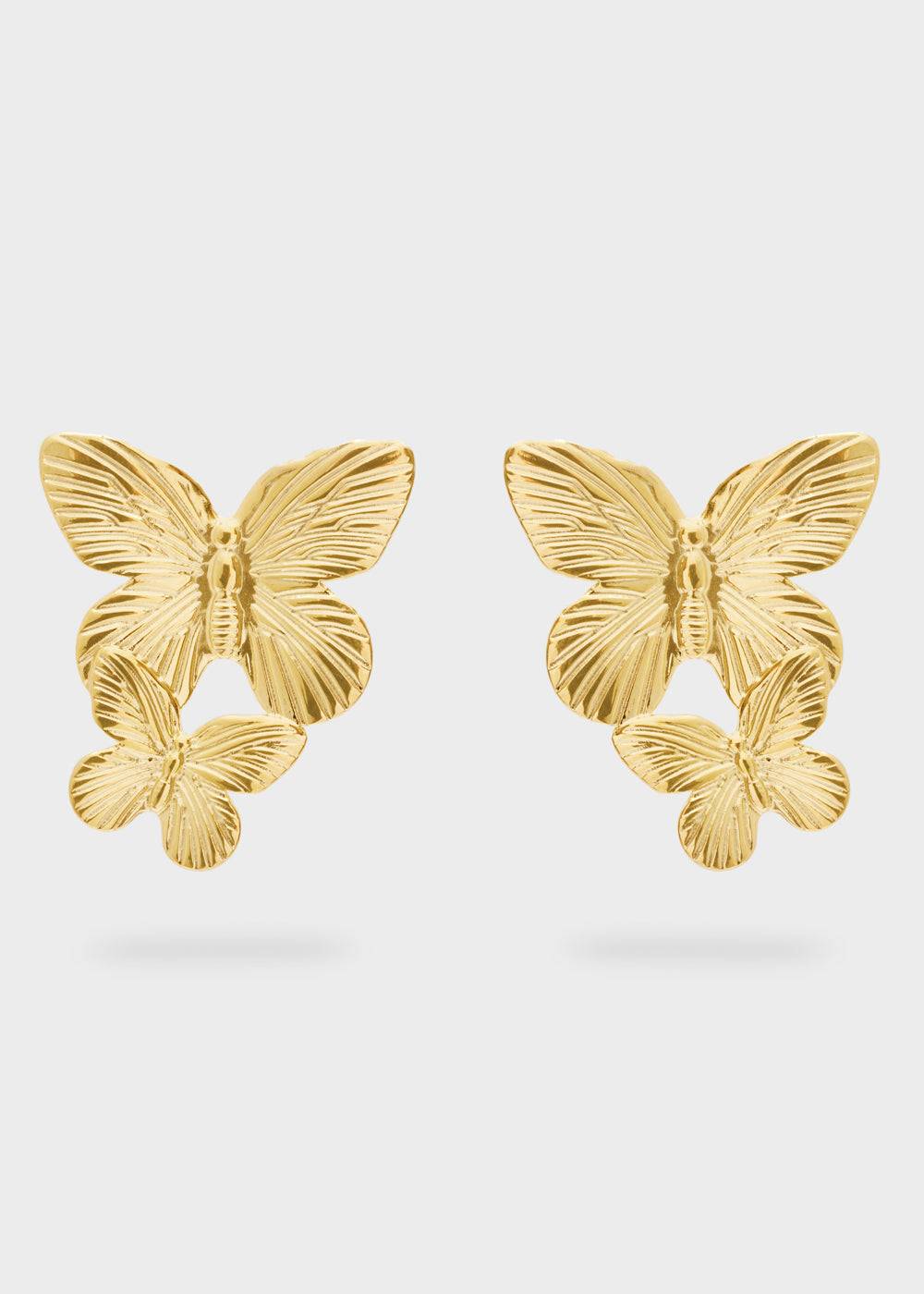 Nalí S.STEEL BUTTERFLY EARRINGS IN GOLD Fino al 60% di sconto