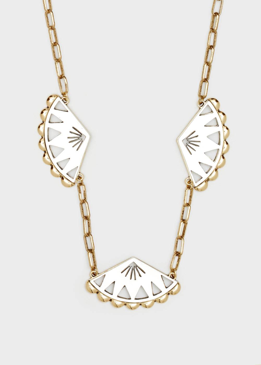 Nalí FAN CHAIN NECKLACE SILVER+GOLD Fino al 55% di sconto
