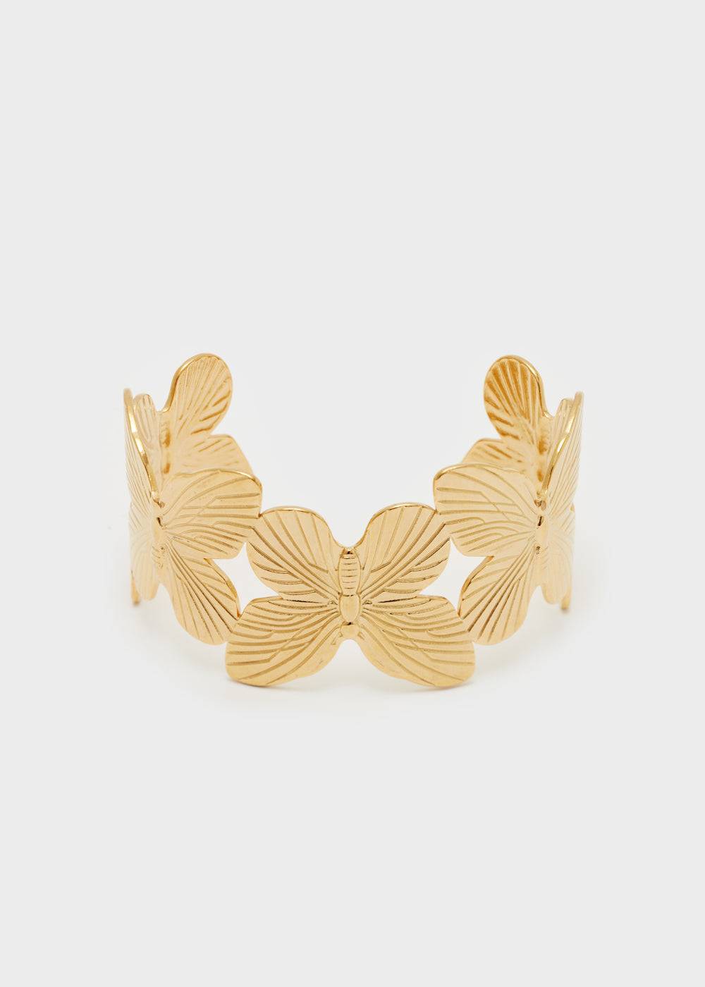 Nalí BANGLE BRACELET W/ BUTTERFLIES S.STEEL GOLD Discount Store per i nuovi prodotti
