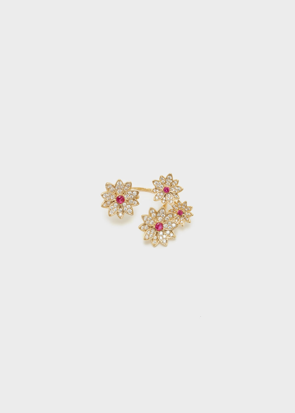 Nalí BOUQUET GOLD RING W/ STONES Trasporto libero internazionale