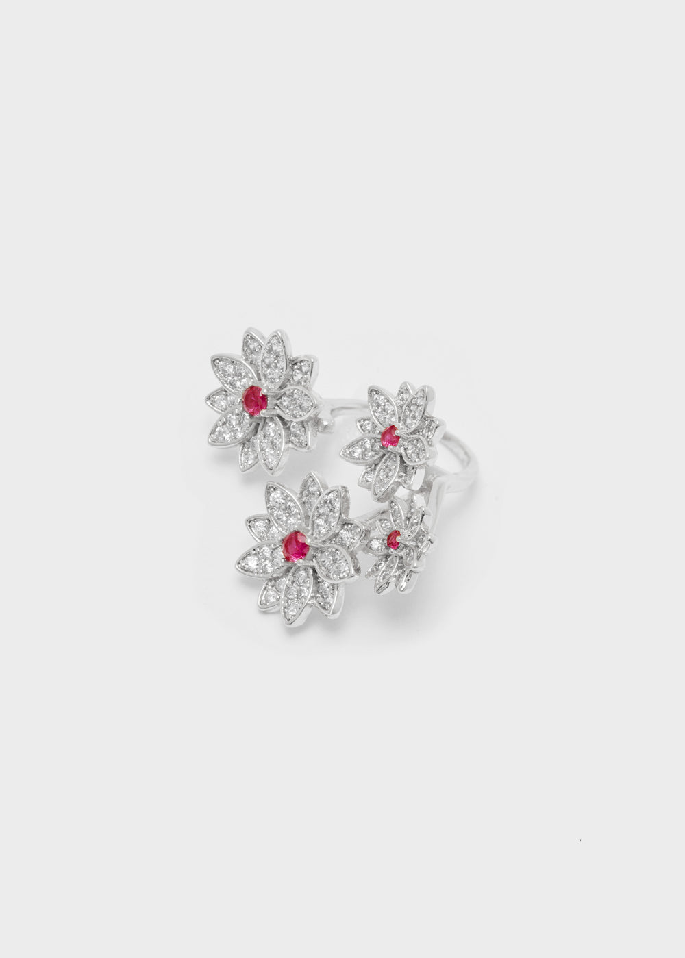 Nalí BOUQUET SILVER RING W/ STONES Officina