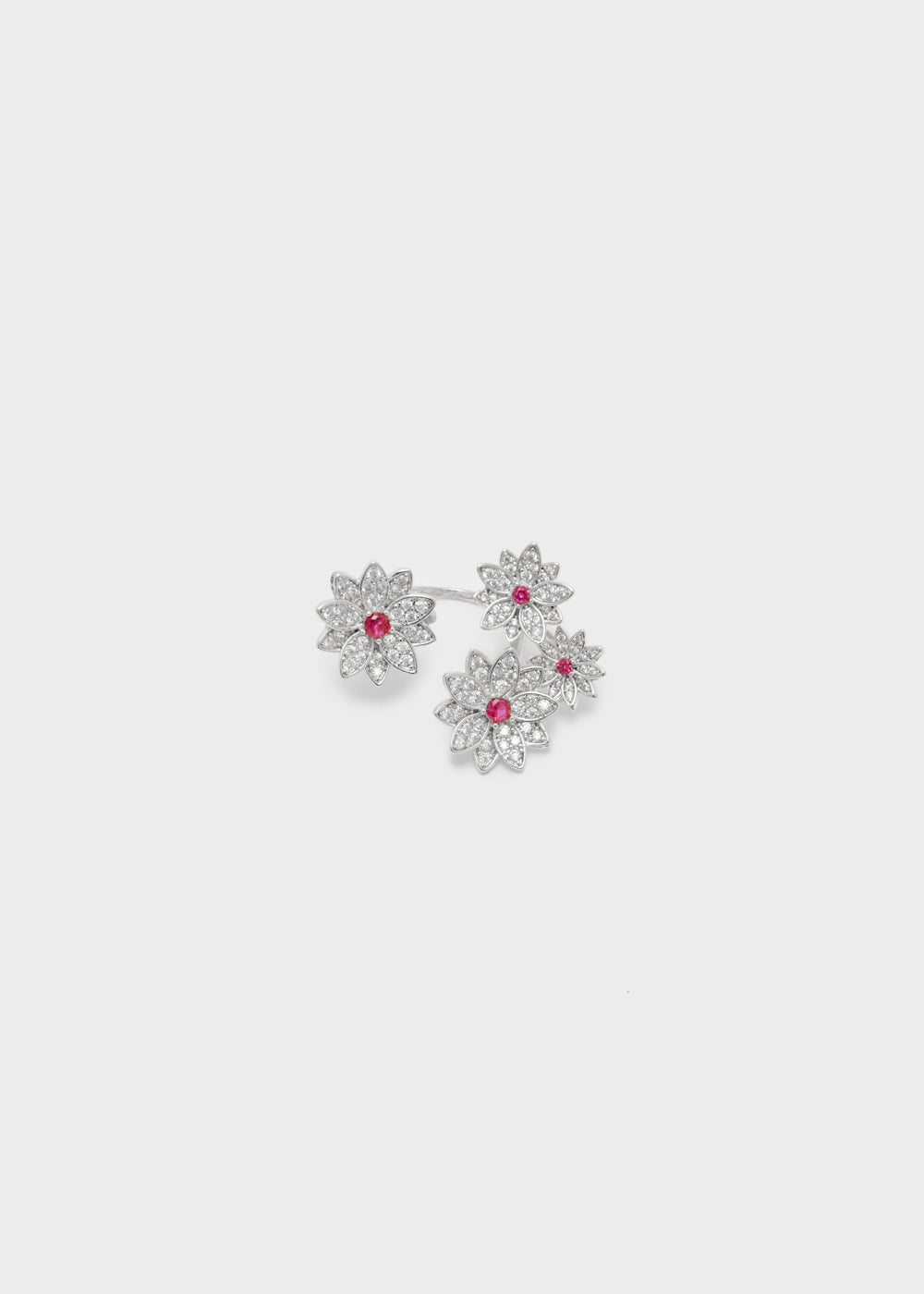 Nalí BOUQUET SILVER RING W/ STONES Officina
