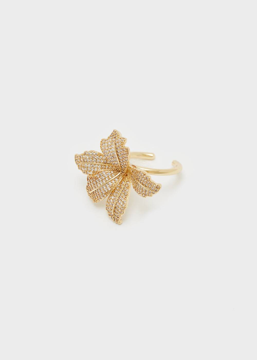 Nalí MISS GOLD RING W/ FLOWERS+STONES Limitato a 3 giorni