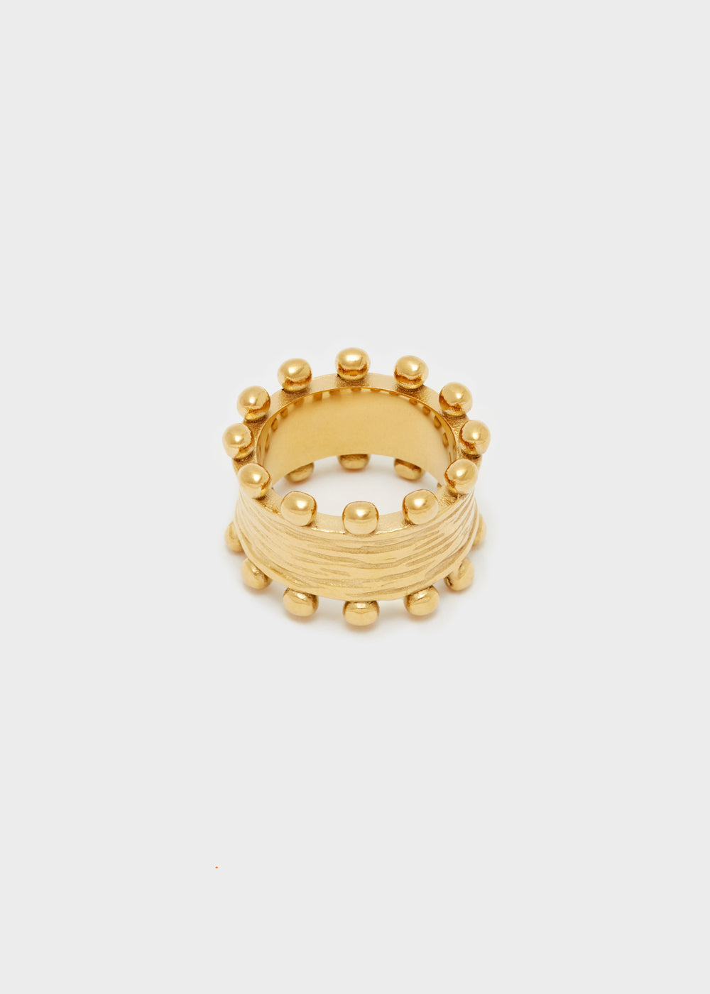Nalí GOLD RING IN S.STEEL W/ SPHERES Duty-free