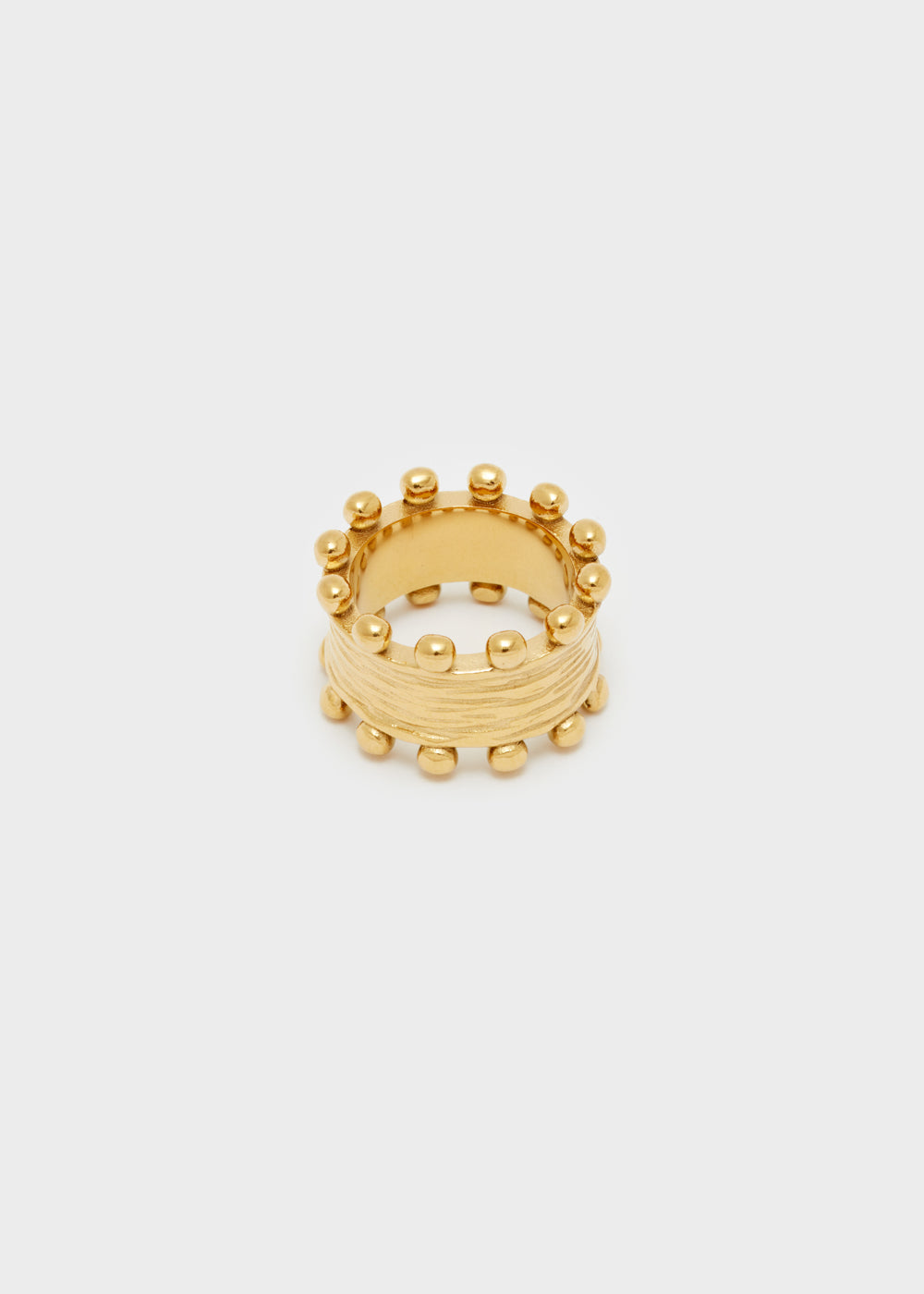 Nalí GOLD RING IN S.STEEL W/ SPHERES Duty-free