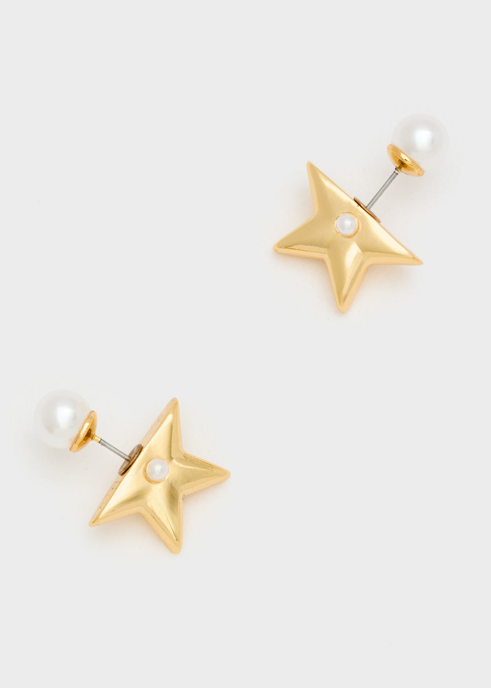 Nalí STAR GOLD EARRINGS W/ WHITE PEARL Nuovo