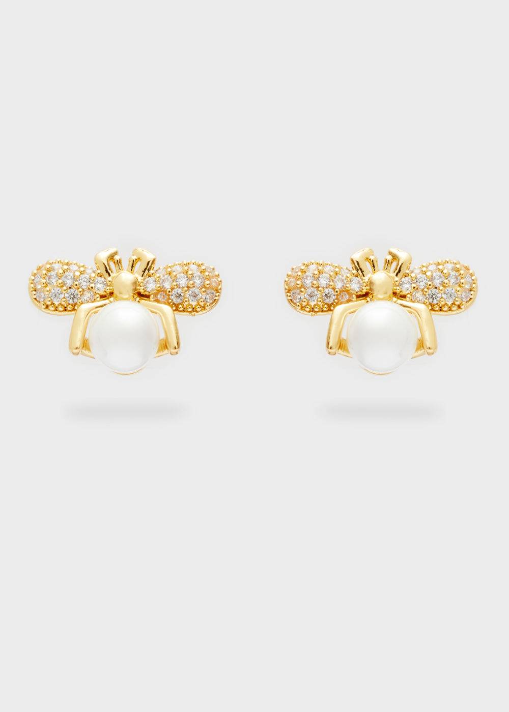 Nalí BEE EARRINGS W/ ZIRCONS AND PEARL Vendita