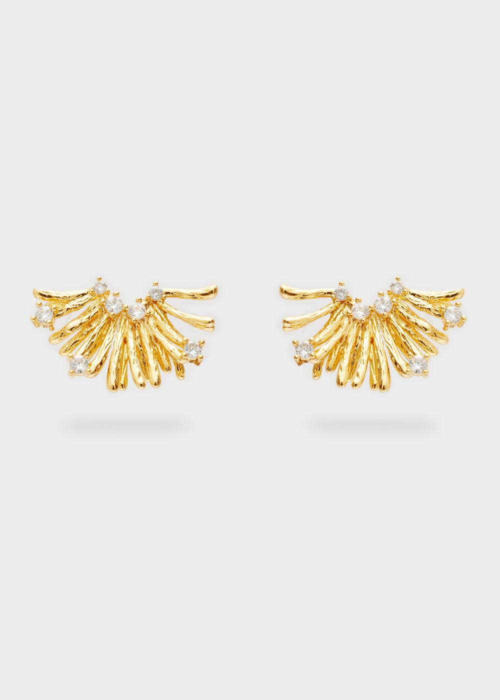 Nalí MIMI LOBE EARRINGS W/ CLEAR ZIRCONS Negozi Online