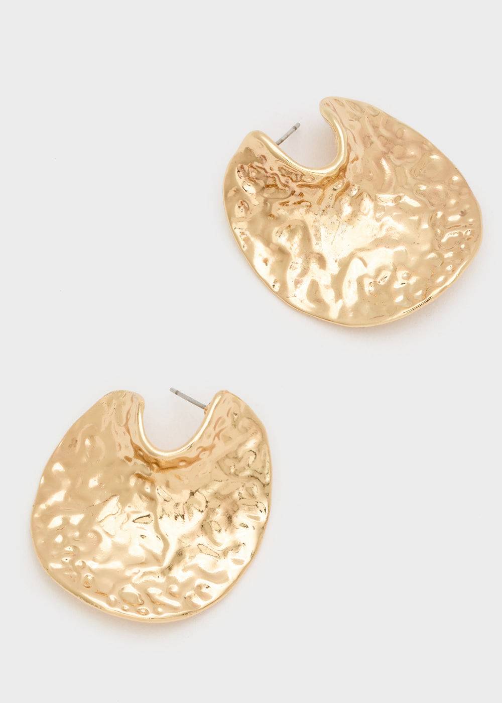 Nalí EARRINGS IN GOLD W/ TEXTURED SURFACE Shopping Online