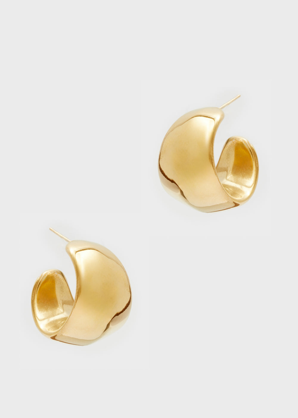 Nalí ROUND HOOP EARRINGS S.STEEL GOLD Sottocosto