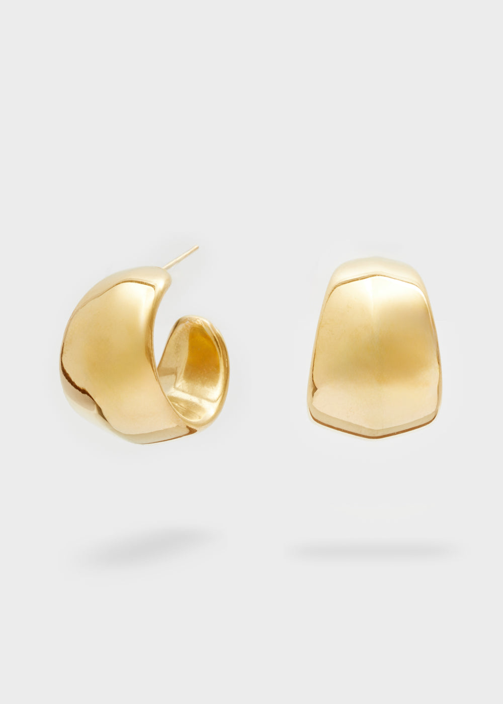 Nalí ROUND HOOP EARRINGS S.STEEL GOLD Sottocosto