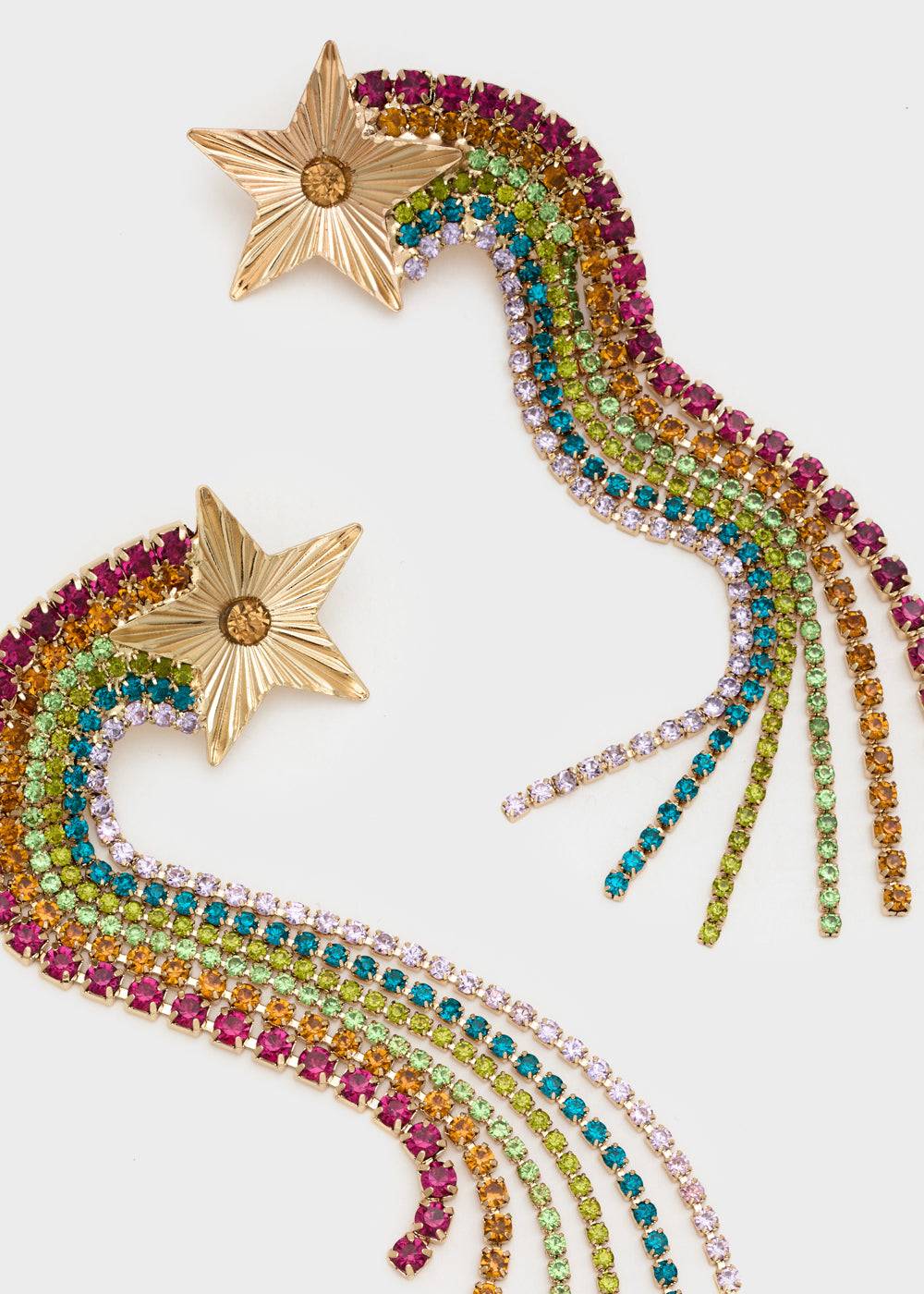 Nalí CASCADE EARRINGS W/ MULTICOLOR STAR Outlet