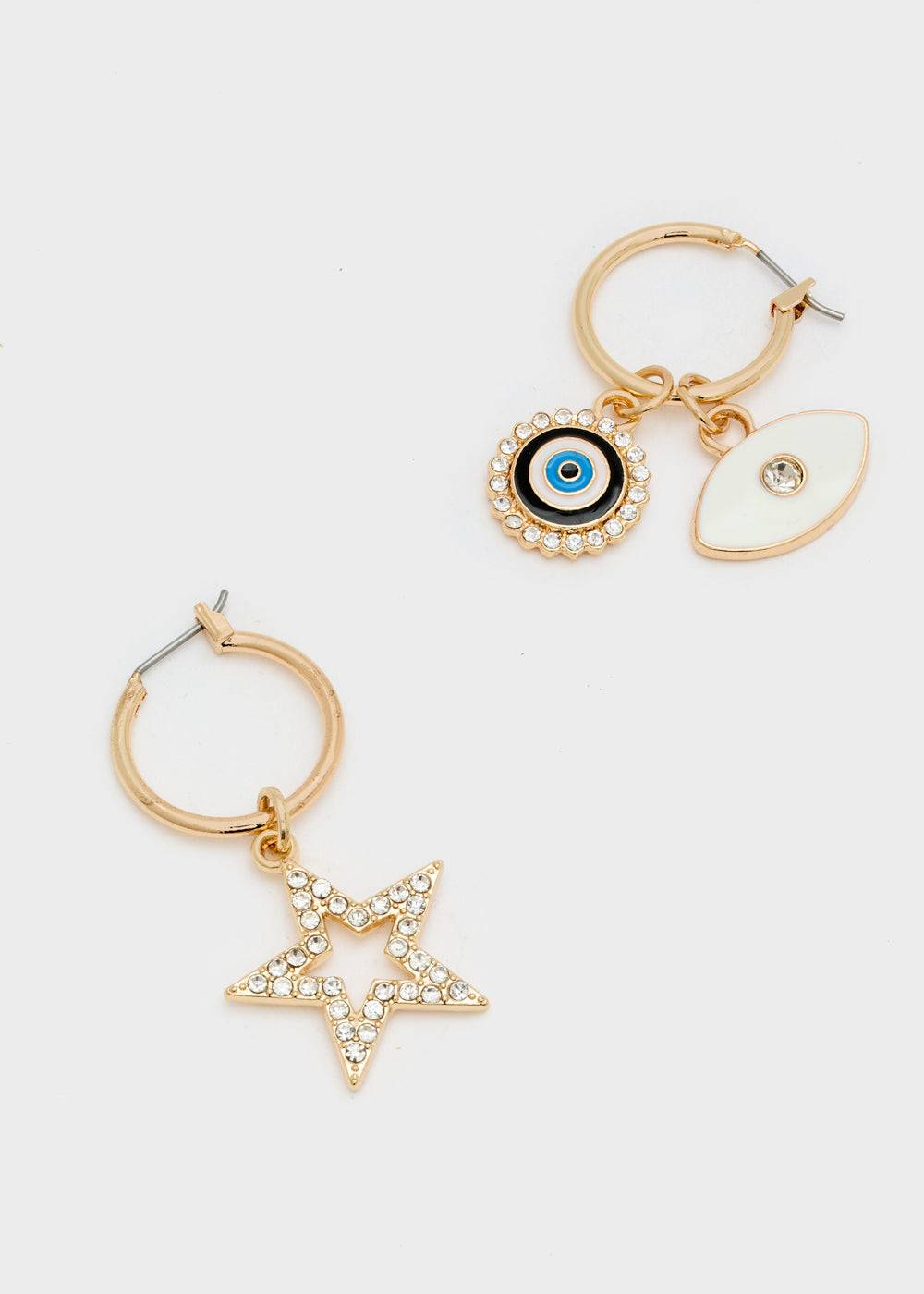 Nalí GOLD HOOP EARRINGS W/ EYE Offerte