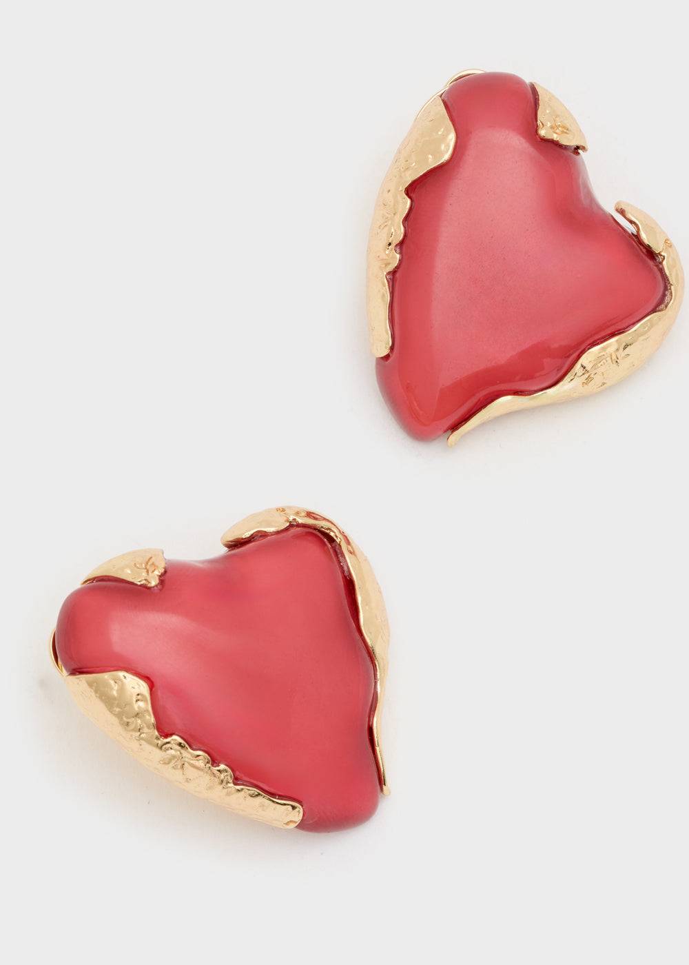 Nalí OVERSIZE HEART EARRINGS RED Sconto di tempo limitato