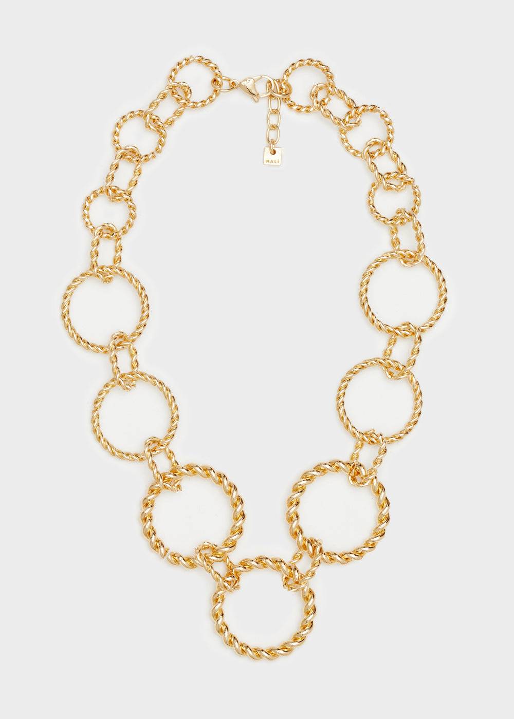 Nalí RINGED BIG NECKLACE IN GOLD Grande vendita
