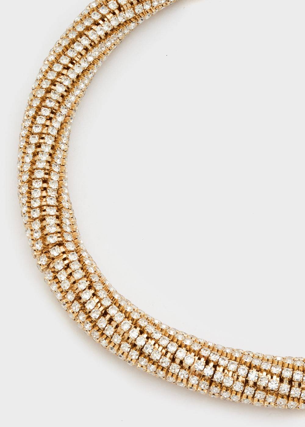 Nalí TUBE NECKLACE W/ CLEAR STONES Flash Sale