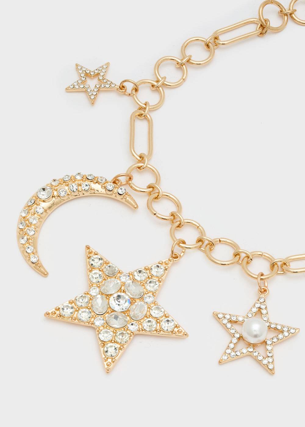 Nalí CHAIN NECKLACE W/ STAR AND MOON IN GOLD Offerta per la Festa della Mamma