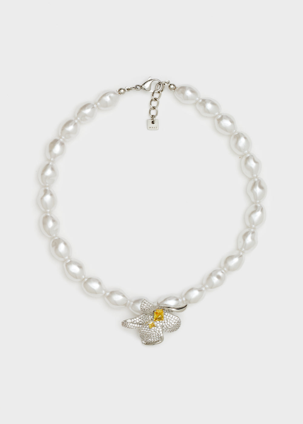 Nalí NECKLACE W/ PEARLS AND FLOWER PENDANT Offerta San Valentino