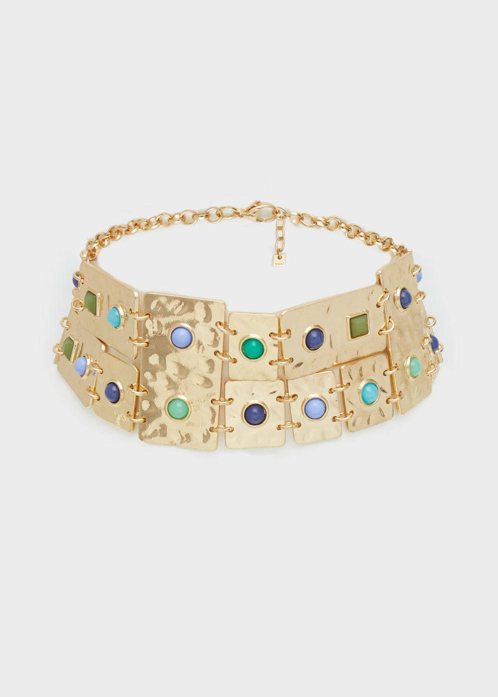 Nalí NECKLACE WITH BLUE AND GREEN STONES Offerta migliore