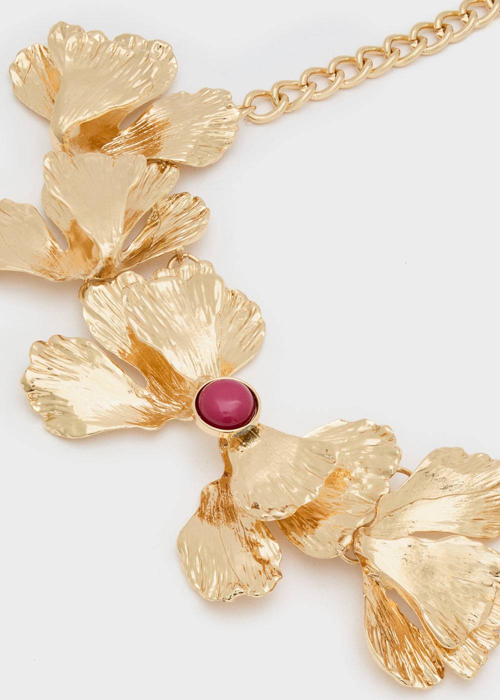 Nalí CHAIN NECKLACE IN GOLD W/ PURPLE PEARL Latest fashion