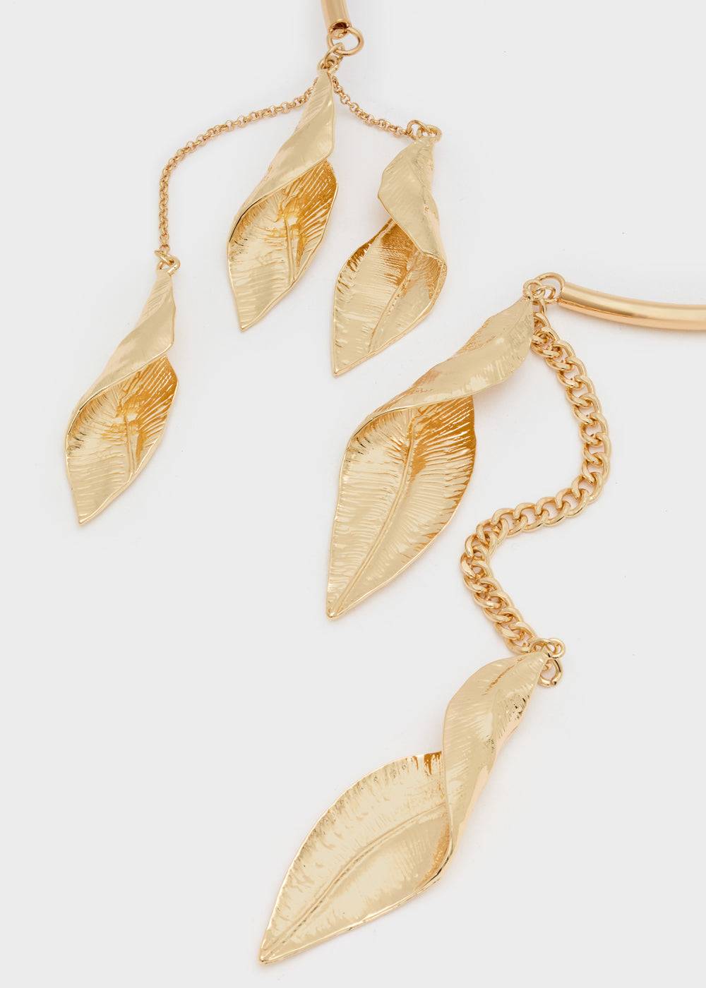 Nalí RIGID NECKLACE W/ GOLD LEAF PENDANT Offerte esclusive